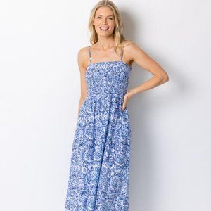 Sail to Sable Medal Medallion Print Spaghetti Strap Midi Dress Size SMALL